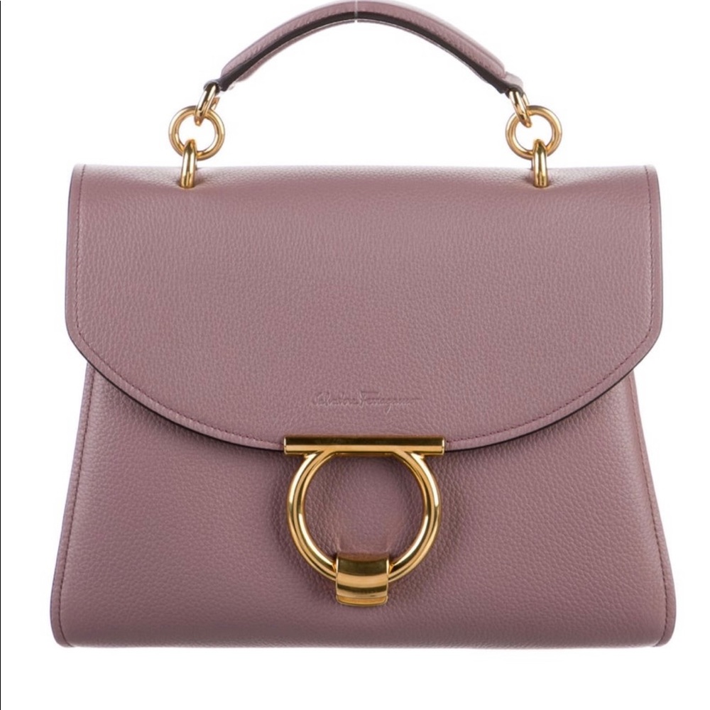 Salvatore Ferragamo Margot Leather Handle Bag
